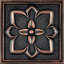 Crown Metal Antique Copper 9.5cm. x 9.5cm. Decorative Tile ( Pack of 4 Tiles )-103822511