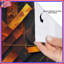 Rideaux de douche orange à motif géométrique abstrait extra long-129978632