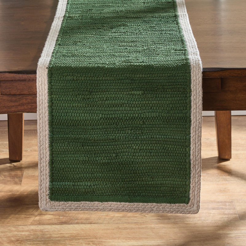 Chemin de table Dune, L 54 po x l 14 po, Vert foncé