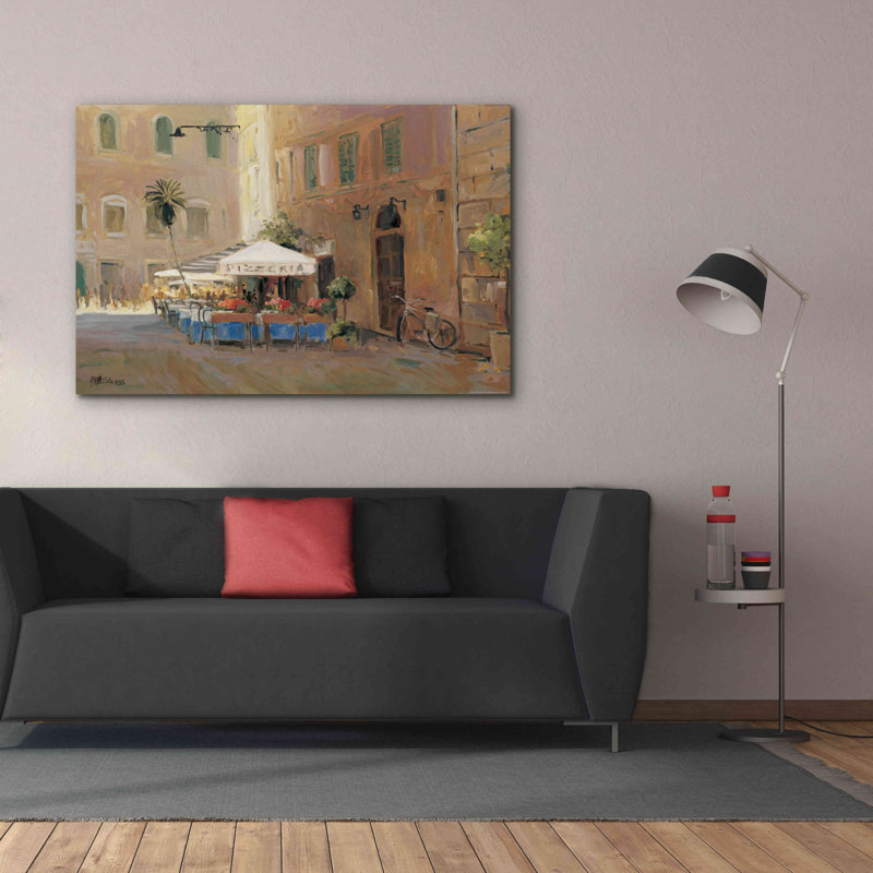 «Cafe Roma» par Allayn Stevens, art mural sur toile, H 12 po x l 18 po x P 0,75 po