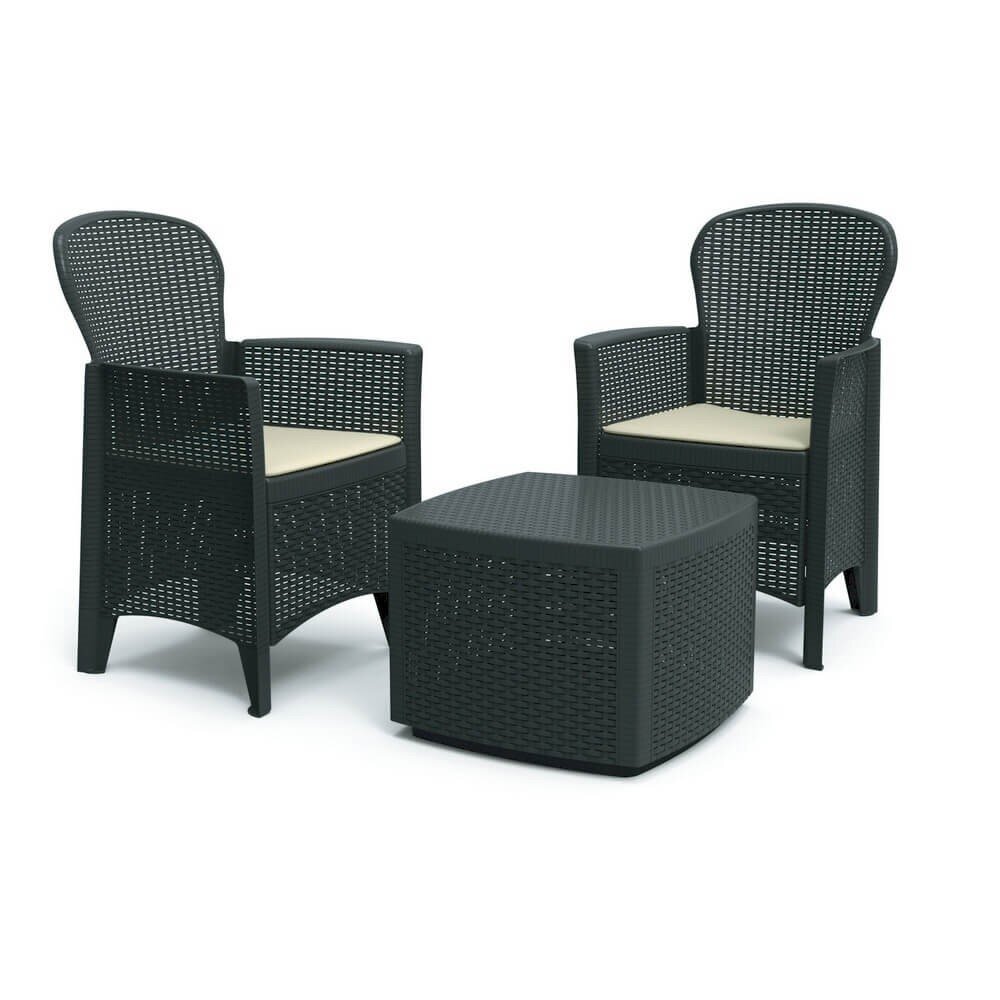 2-Sitzer Lounge-Set Waymart mit Polster