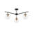 3 Lights Metal Body Globe Semi Flush Mount With Glass Cap-1298716585-1298716582