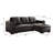 Dhabi 97.5 " Faux Leather L-Shaped Sofa Bed