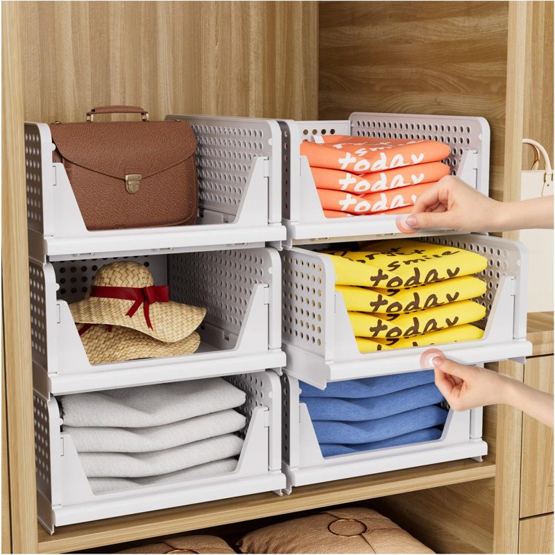 4 Pack Folding Closet Organizers Box