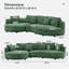 Canapé modulaire courbé de 125 po avec méridienne, canapé rembourré avec oreillers de 125 po, canapé modulaire en tissu Boucle pour le salon-978614925-978614923