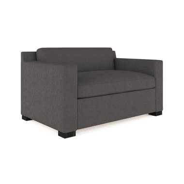 Mercer Beige Fabric Oversized Foam Sofa with Track Arms