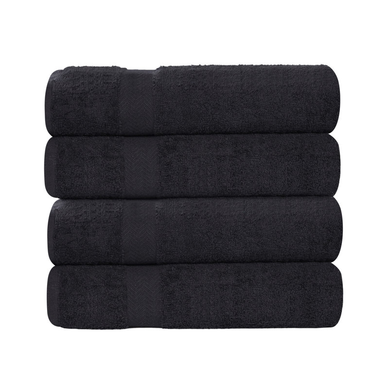  Serviette de bain légère 100% coton à séchage rapide Franklin , Noir