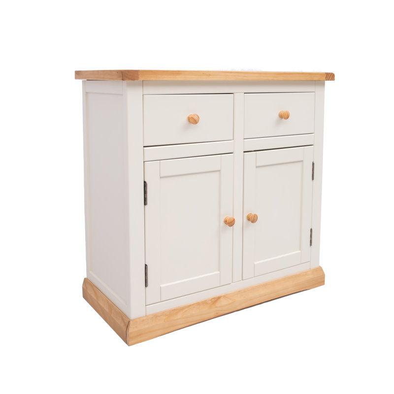 Solis 84cm Sideboard, White/Brown