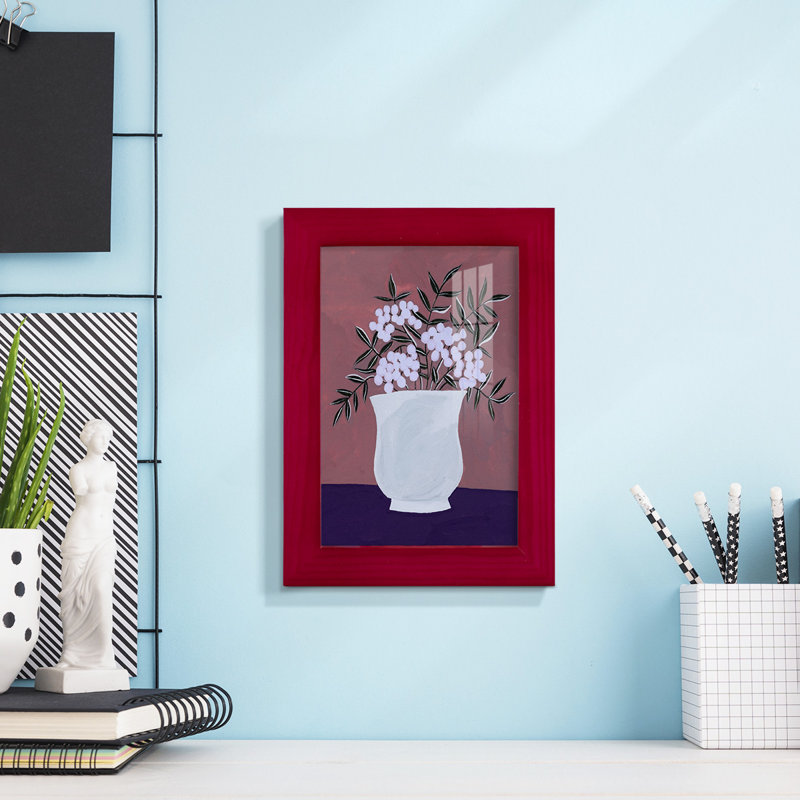 «Tree Berries I», reproduction d'art encadrée, Rouge, H 6 po x l 4 po x P 1 po