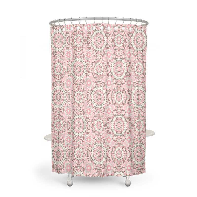 Rideau de douche simple avec crochets, H 72 po x l 70 po