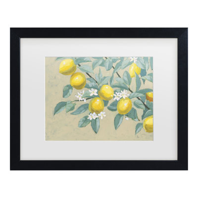 Wellington Studio Lemon Branch Matted Framed Art