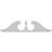 52"W x 13"H x 2-3/4"P Rams Head Architectural Grade PVC Pediment (Urn Ships Unattached in Box)-41863431