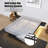 Heavy Duty Full Size Bed Frame with LED Light and Quiet Support