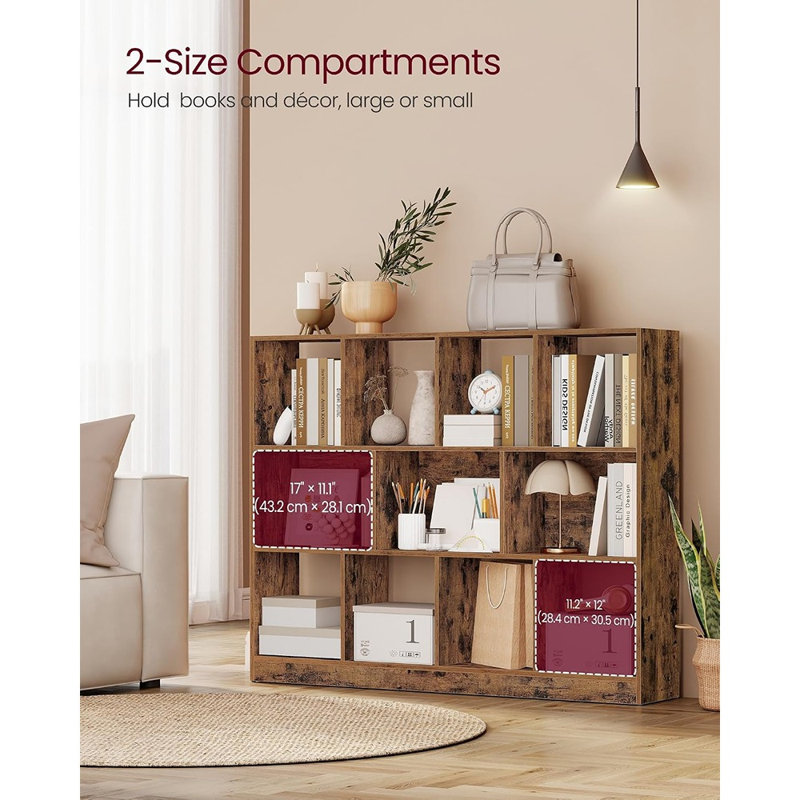 Bibliothèque moderne de 11 cubes – Étagère de rangement et présentoir à plusieurs niveaux