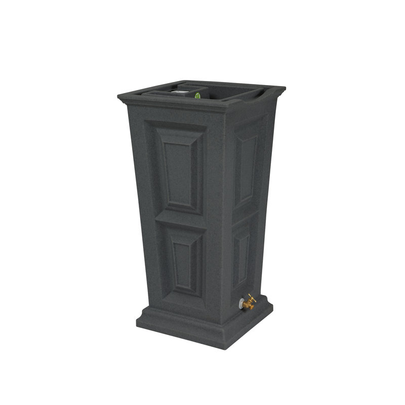 Baril d'eau de pluie 45 gallons Savannah, Granite noir