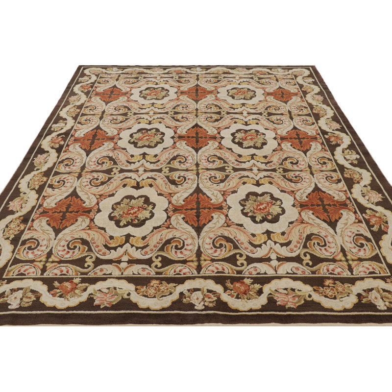 Rug & Kilim’S Bessarabian Style Rug In Brown With Floral Patterns And Medallions