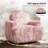 Hawkesbury 38.5"W Oversized Faux Fur Swivel Rocking Arm Chair-465935823