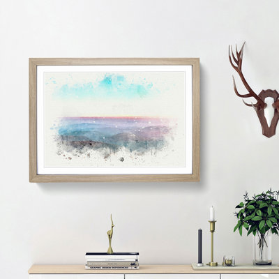 Over the Mountains in Poland in Abstract - Picture Frame Painting Print