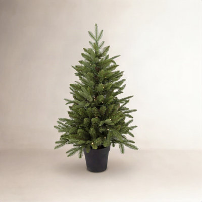 Potted Frosted 3' Pre-Lit Pine Christmas Tree