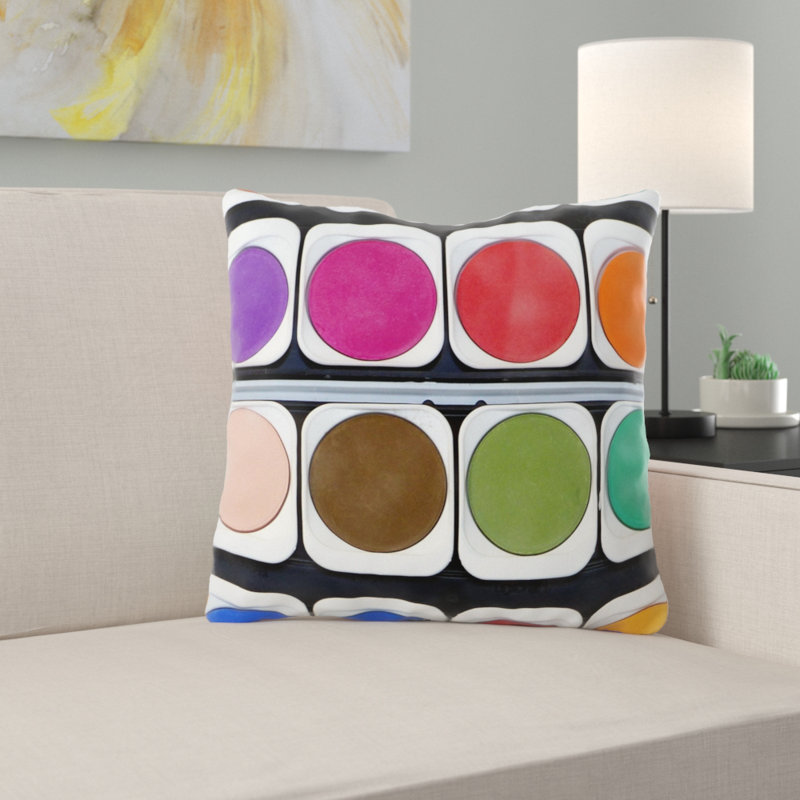 Coussin décoratif de couleur Vitale, Microsuède, Intérieur