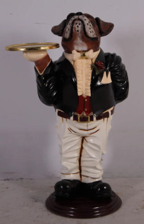 Kayen Large Bulldog Boxer Butler Statue