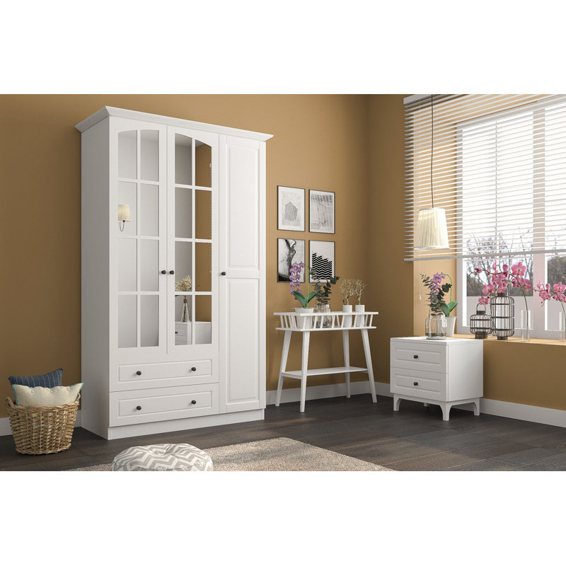 Annita 3 Door Manufactured Wood Wardrobe