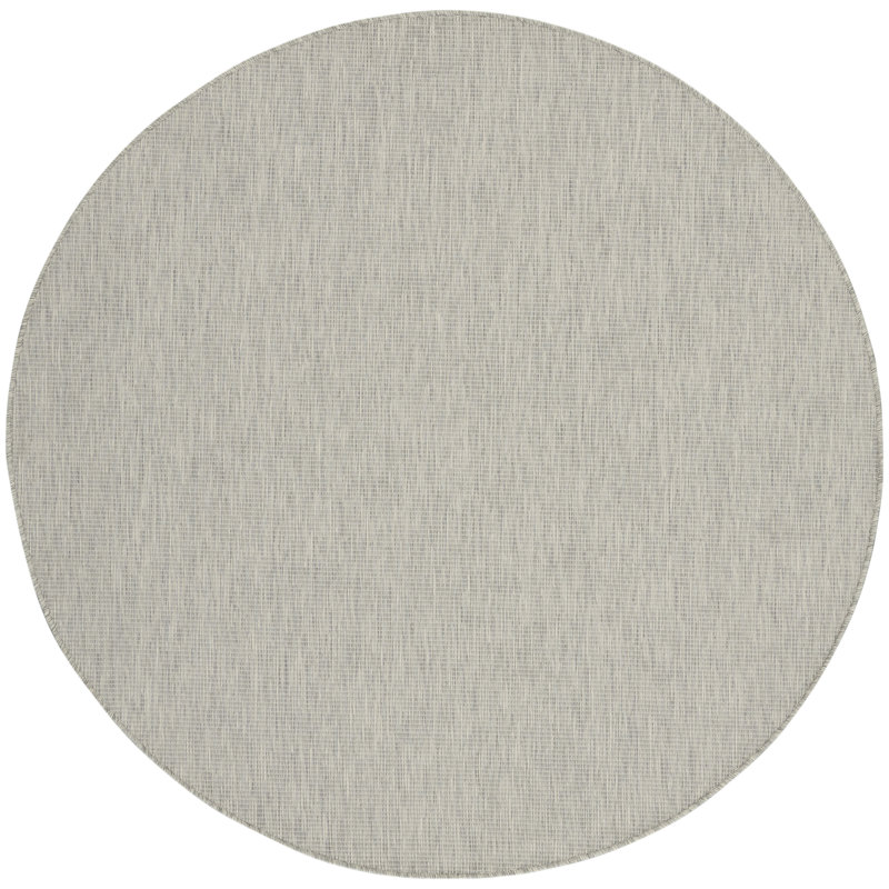 Tapis gris Modern, Rond 8 pi