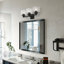 Éclairage pour meuble-lavabo à 3 lumières à intensité variable noir / nickel brossé Ashanni