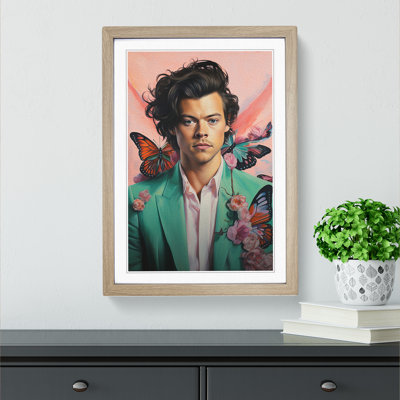 Harry Styles Symbolism Art - Framed Print