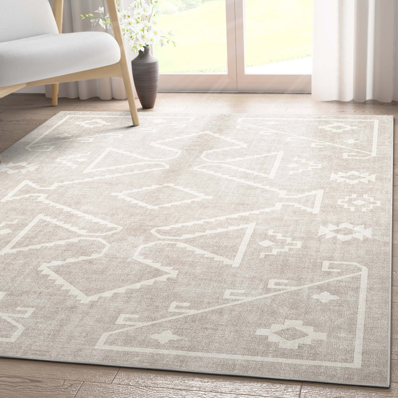 Tapis tissé à plat Kehr Bottineau, Rectangle 5 pi 3 po x 7 pi 3 po