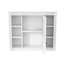 Armoire de salle de bain murale moderne Yanali avec miroir et rangement multi-tablettes-424947089