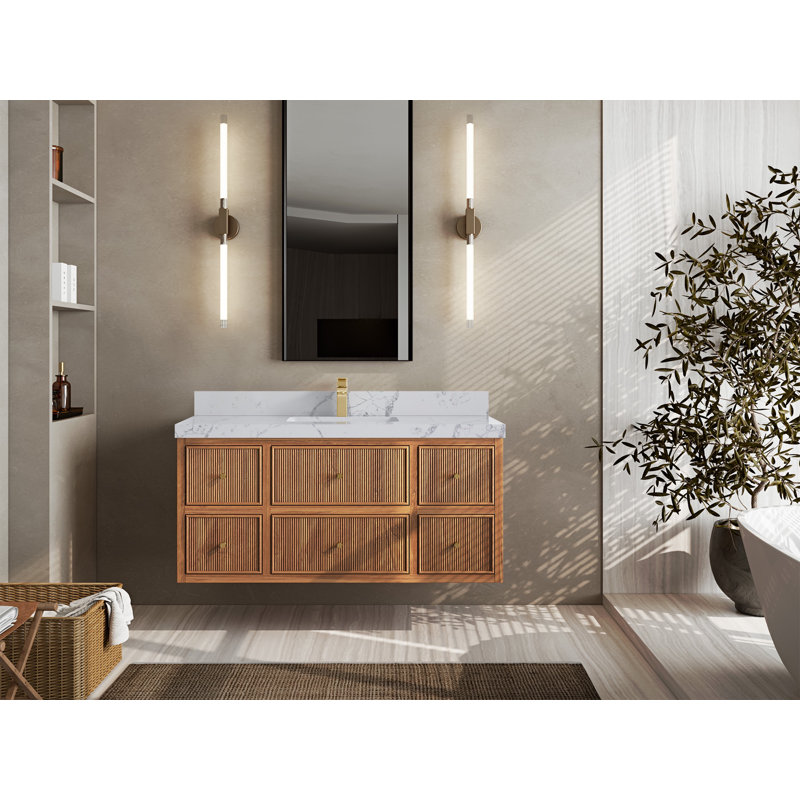 Teck flottant uni 48 po Sonoma X P 22 po De salle de bain, Venatino