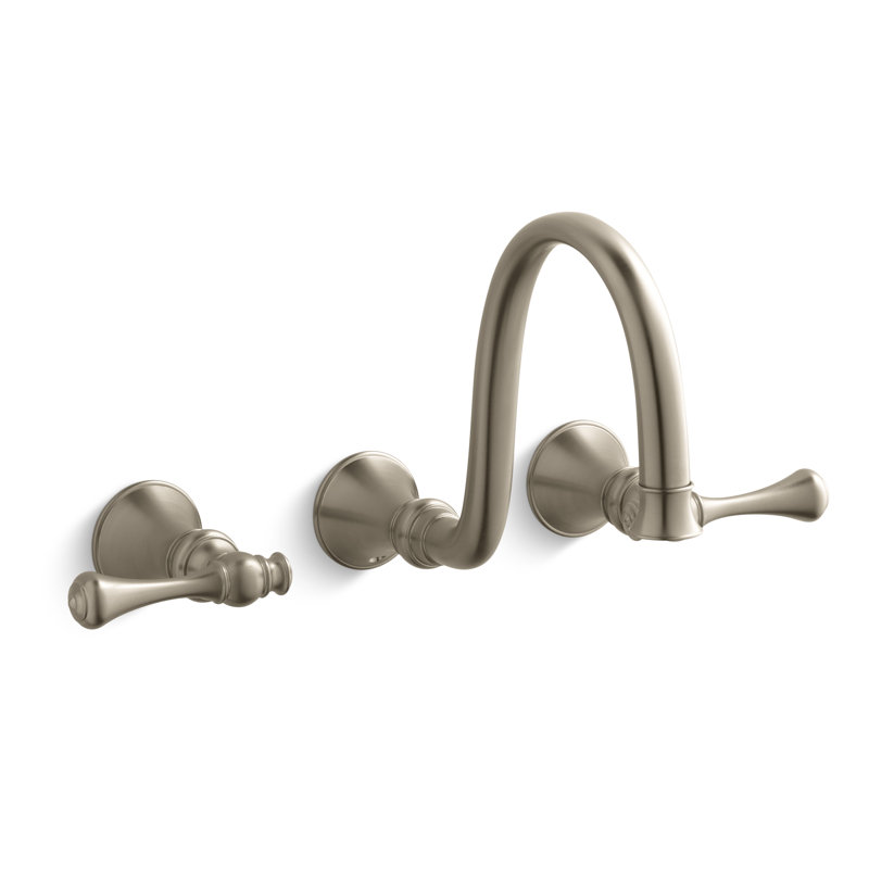 Revival Double Handle Wall Mounted Tub Spout Trim, Bronze brossé vibrant