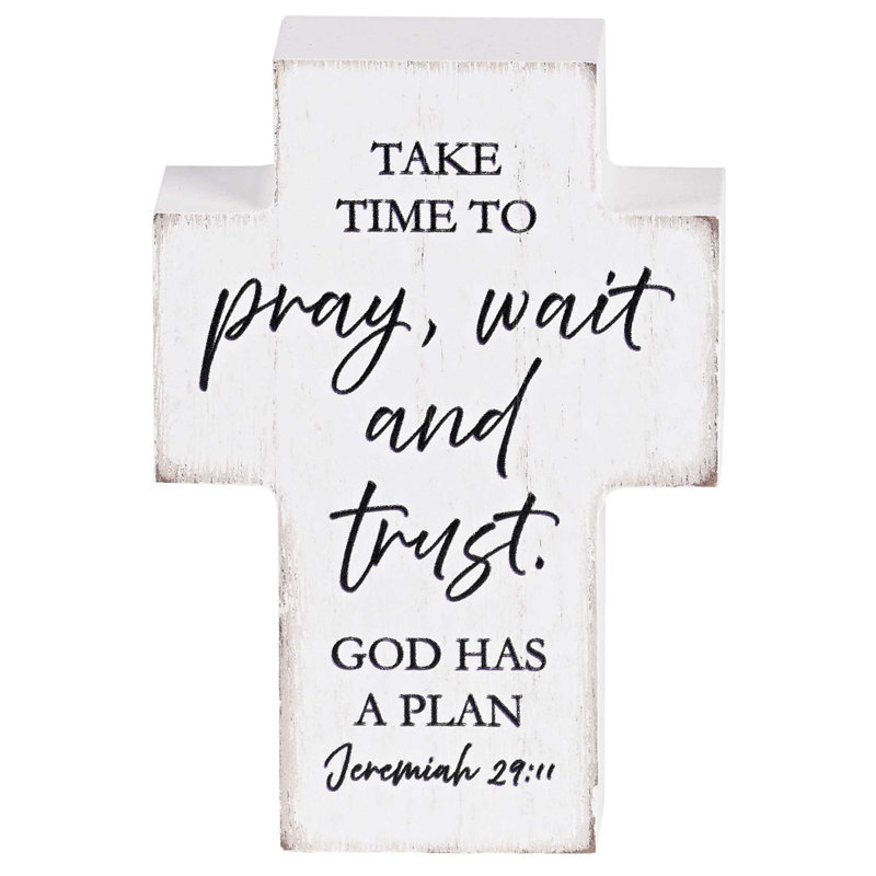 Croix de table «Take Time To Pray» 3 x 4