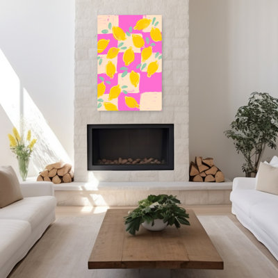 «Freshlemonsno04», art abstrait moderne aux fruits éclatants