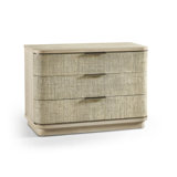 Water 3 - Drawer Solid Wood Nightstand