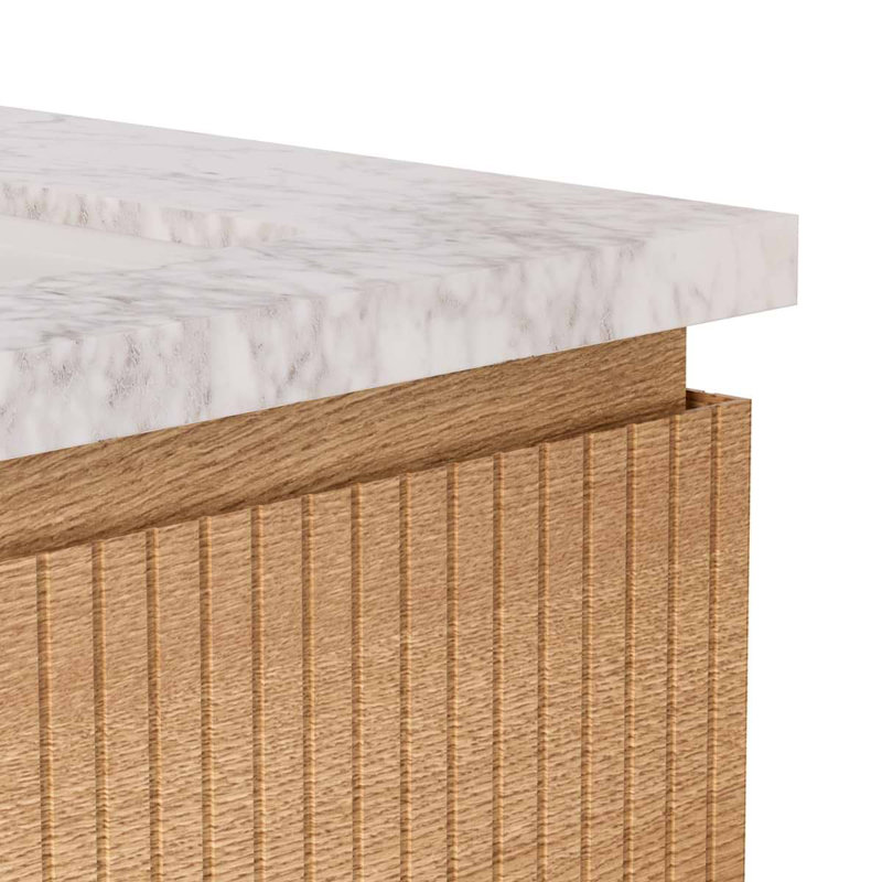 Melrose Single Vanity, White Ash, 48", White