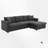 Modern Sectional Sofa, L-shaped Couch Set with 2 Free pillows-974935674