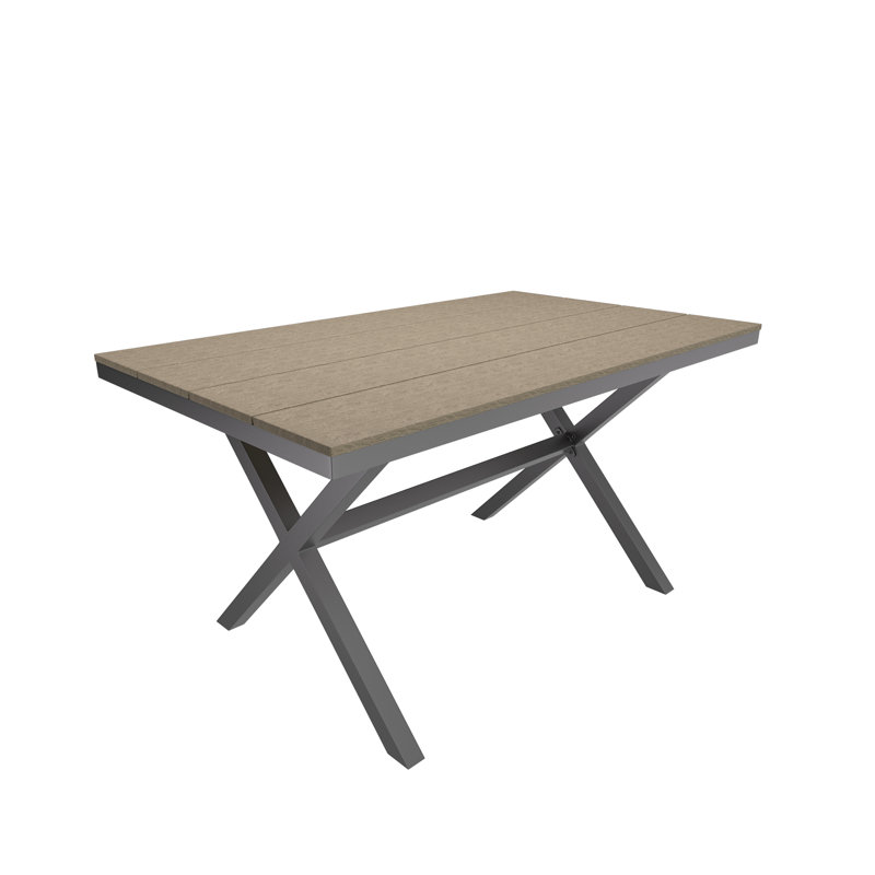 Table de salle à manger rectangulaire, Brun, gris