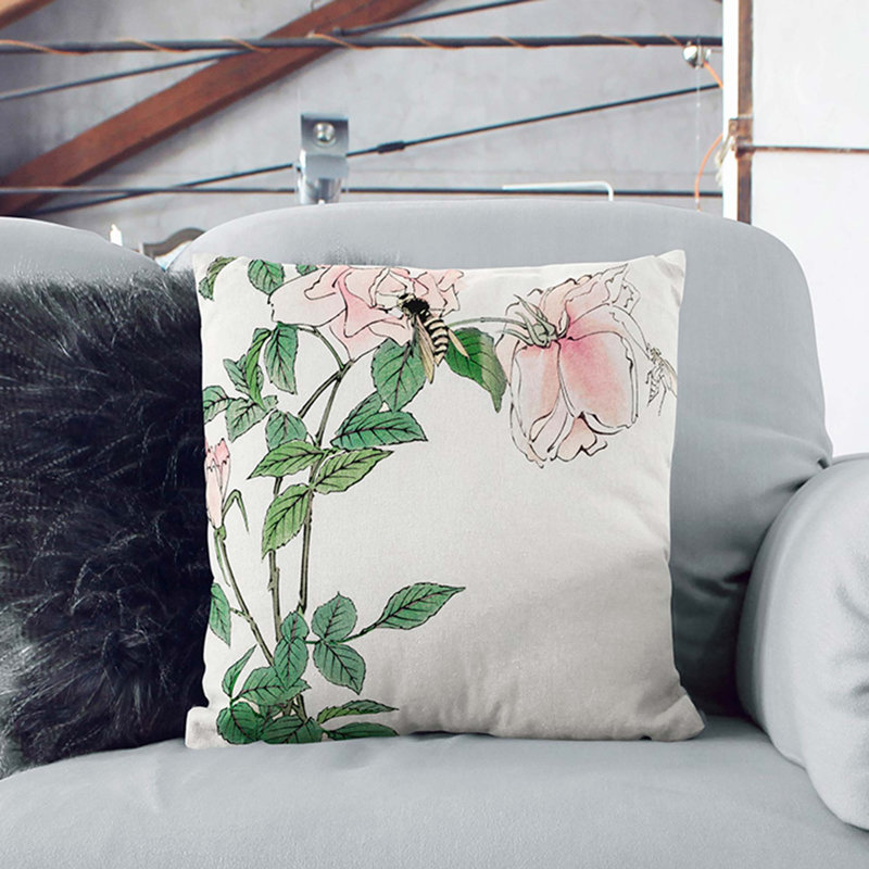Square Throw Cushion, Black, 40cm H x 40cm W x 15cm D