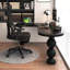 Bureau en bois massif en forme de L noir + bureau en acrylique-1083040344-1083040345
