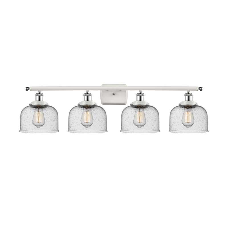 4 - Light Dimmable Bath Bar, White/Polished Chrome