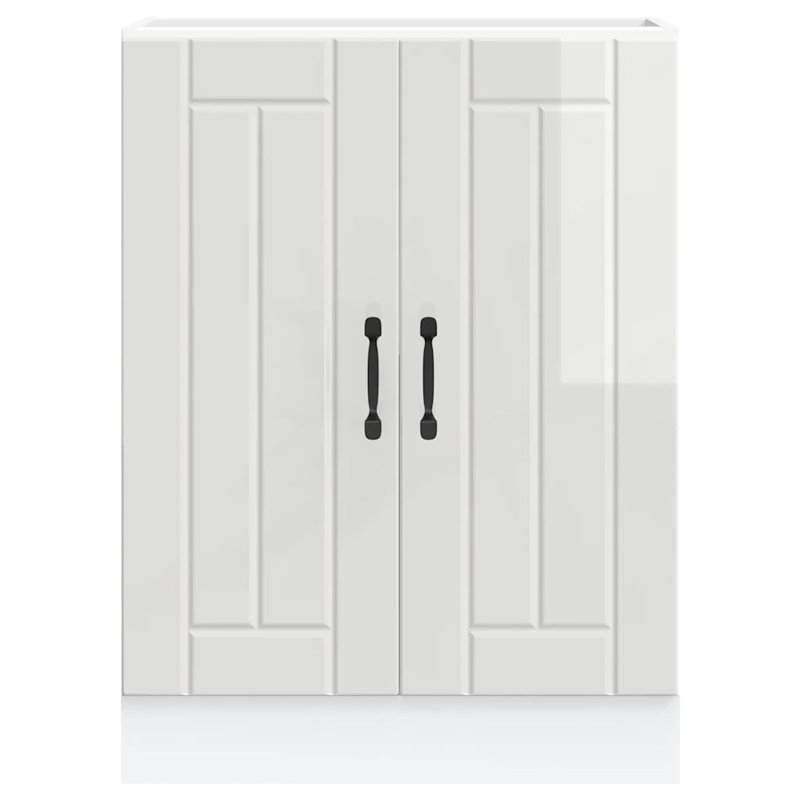 Shamisha Sink Base Cabinet, High Gloss White