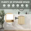 Charming 16" Bath Vanity with Ceramic Sink and Easy Assembly-1984430138