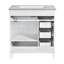 Meuble-lavabo autoportant de 30 po avec lavabo en céramique, armoire moderne avec 3 tiroirs à fermeture en douceur, tablette réglable et poignées dorées luxueuses-1149913170
