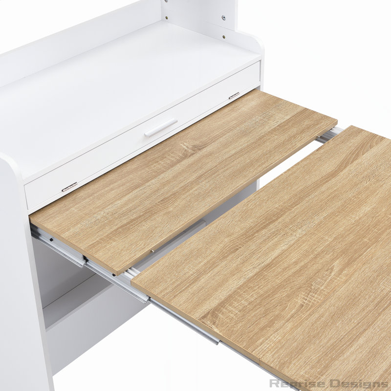 Versatile Buffet with Foldable Dining Table and Smart Storage Options, Natural