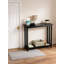 Console à 2 niveaux, 39 po x 11,8 po, table d'entrée étroite, noir