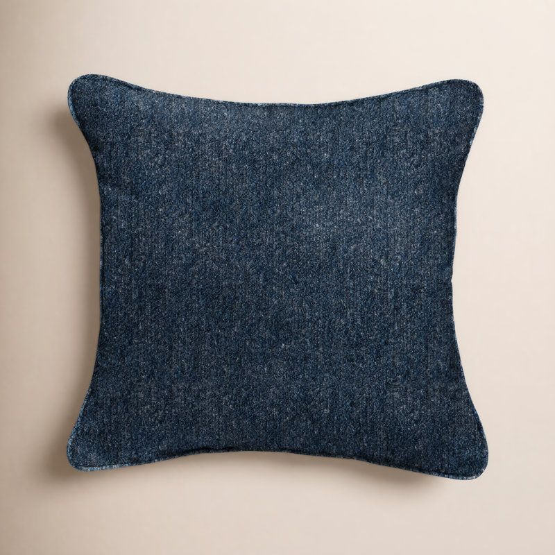 Coussin intérieur / extérieur Alaina Sunbrella® Boucle, 22 po x 22 po, Indigo