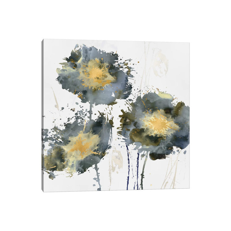 Flower Burst Trio by Vanessa Austin - Wrapped Canvas Print, 93.98 cm H x 93.98 cm W x 1.91 cm D