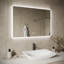 Miroir de salle de bain rectangulaire à DEL sans cadre avec désembueur Streamline, intensité variable, changement de température de couleur